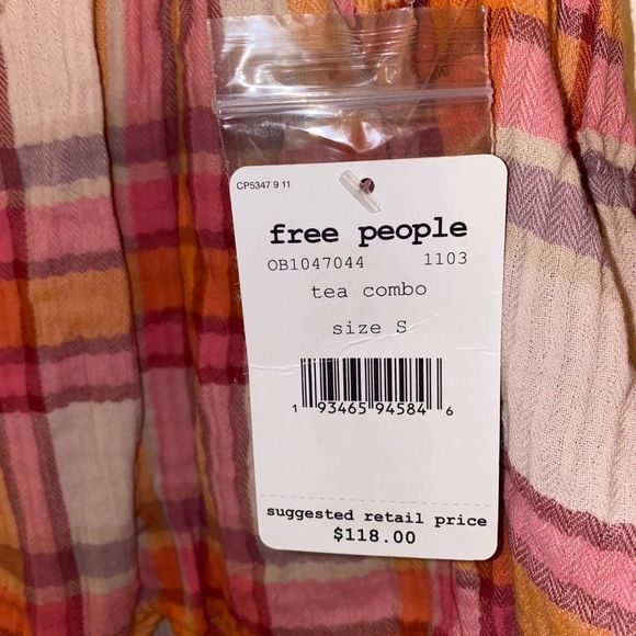 🆕Free People We the Free Siena Plaid Pullover - Picture 8 of 8
